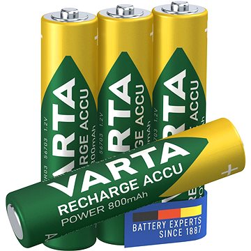 VARTA nabíjecí baterie Recharge Accu Power AAA 800 mAh R2U 3+1 ks
