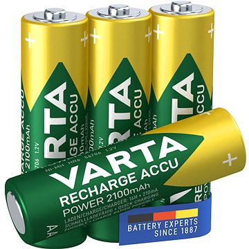 E-shop VARTA Wiederaufladbare Batterien Recharge Accu Power AA 2100 mAh R2U 3+1 Stück