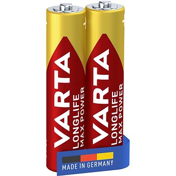 VARTA alkalická baterie Longlife Max Power AAA 2 ks