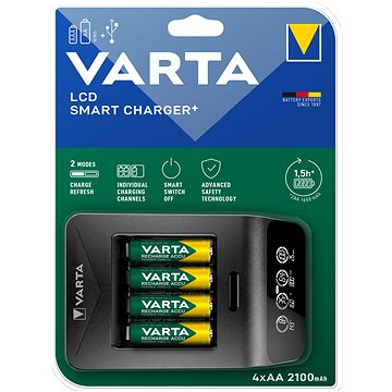 E-shop VARTA LCD Smart Ladegerät+ 4x AA 56706 2100mAh