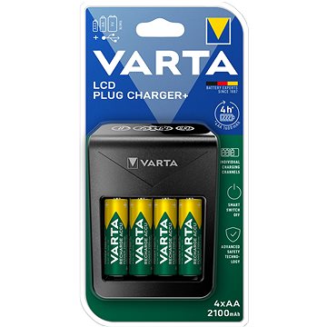 E-shop VARTA LCD Stecker-Ladegerät+ 4x AA 56706 2100mAh