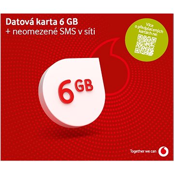 Vodafone datová karta - 6 GB dat