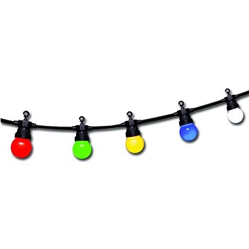 E-shop Außenlichterkette PS066 mit 20 farbigen Glühbirnen