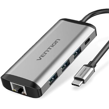 Vention Type-C (USB-C) to HDMI + 3x USB3.0 + TF + SD + RJ45 + 3.5mm + PD