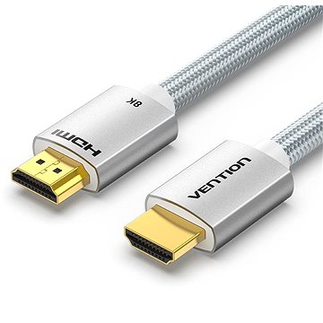 Vention HDMI 2.1 Cable 8K 0.5m Silver Aluminum Alloy Type