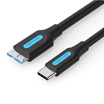 E-shop Vention USB-C to Micro USB-B 3.0 2A Cable 1m Black