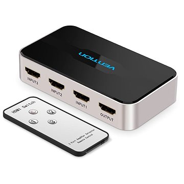 E-shop Vention 3 In 1 Out HDMI Switcher Gray Metal Type