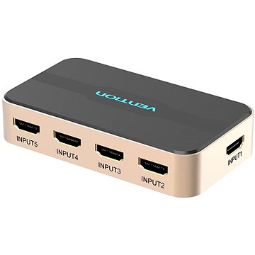 E-shop Vention 5 In 1 Out HDMI Switcher Gold