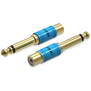 E-shop Vention 6.3mm Male Jack to RCA Female Audio Adapter Gold