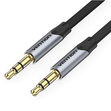 E-shop Vention 3.5mm Male to Male Flat Aux Cable 0.5m Gray