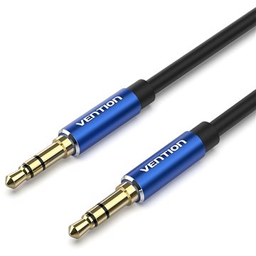 E-shop Vention 3.5mm Stecker zu Stecker Audiokabel 0.5m Blau Aluminiumlegierung Typ