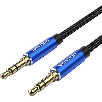 E-shop Vention Baumwolle geflochtene 3,5 mm Stecker zu Stecker Audio-Kabel 0,5 m blau Aluminiumlegierung Ty