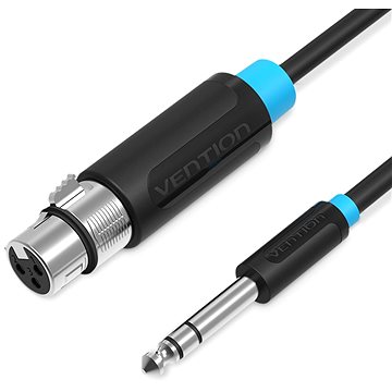 E-shop Vention 6.3mm Jack Male to XLR Female Audio Cable 2m Black