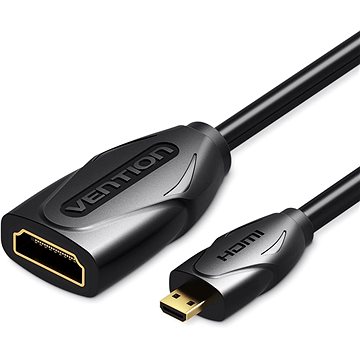 E-shop Vention Micro HDMI (M) to HDMI (F) Extension Cable / Adapter 1M Black