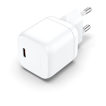 E-shop Vention 1-port Stylish USB-C GaN Charger (30W) White