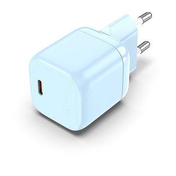 E-shop Vention 1-port Stylish USB-C GaN Charger (30W) Blue