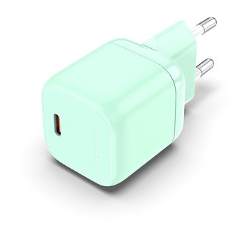 E-shop Vention 1-port Stylish USB-C GaN Charger (30W) Green