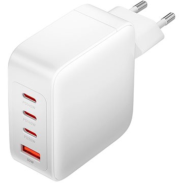 E-shop Vention 4-Port USB (C + C + C + A) GaN Charging Kit (140W/140W/30W/18W) EU-Plug White