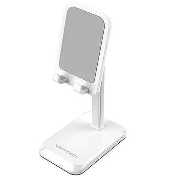 E-shop Vention Height Adjustable Desktop Cell Phone Stand White Aluminum Alloy Type