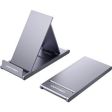 E-shop Vention Portable 3-Angle Cell Phone Stand Holder for Desk Gray Aluminium Alloy Type