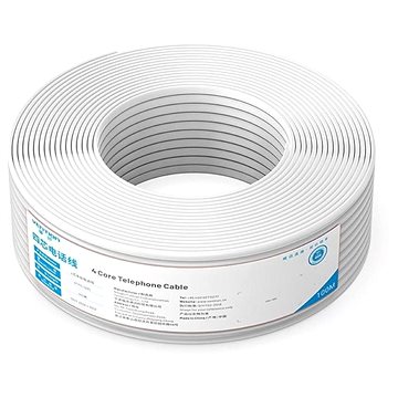 Vention 4 Core Telephone Cable 100M White