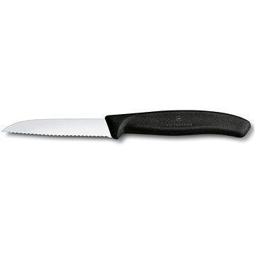 Victorinox nůž na zeleninu se zaoblenou špičkou a vlnkovaným ostřím 8 cm černý