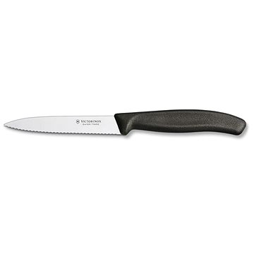 Victorinox nůž na zeleninu s vlnkovaným ostřím 10 cm černý