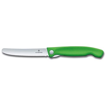 E-shop Victorinox Klappbares Snackmesser Swiss Classic, grün, gewellte Klinge 11cm
