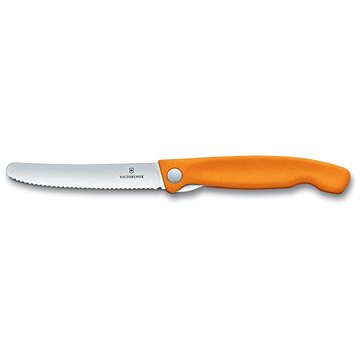 E-shop Victorinox Klappbares Snackmesser Swiss Classic - orange - gezahnte Klinge - 11 cm