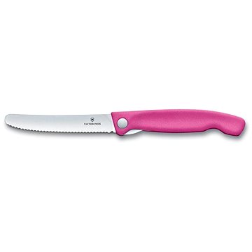 E-shop Victorinox Klappbares Snackmesser Swiss Classic, rosa, gewellte Klinge 11cm