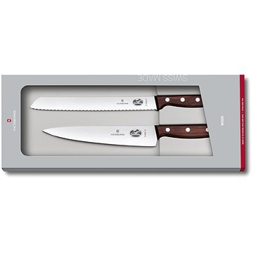 E-shop Victorinox Küchenmesser-Set 19 cm und Brotmesser 21 cm mit Holzgriff