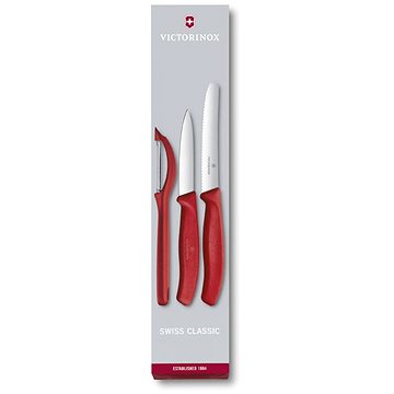 E-shop Victorinox 2St Messer und Schaber Swiss Classic Kunststoff rot