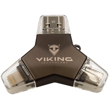 E-shop Viking USB-Stick 3.0 4v1 32GB Schwarz