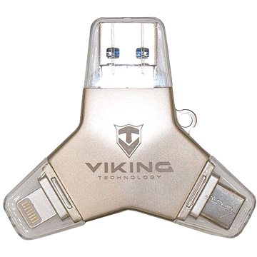 E-shop Viking USB Stick 3.0 4v1 64GB Silber