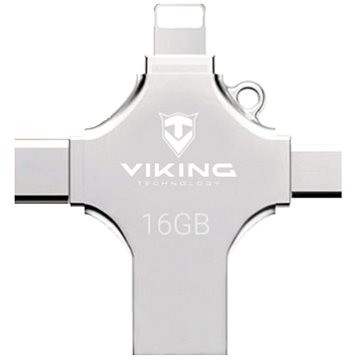 E-shop Viking USB Flash Disk 16GB 4v1 Silber