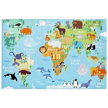 Dětský koberec Torino Kids World map 80 x 120 cm