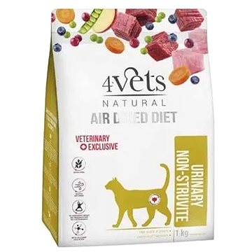 4vets air dried natural veterinary exclusive urinary non-struvite 1 kg sušené krmivo pre maky s ochorením