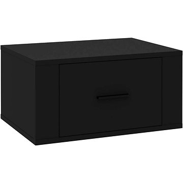 VidaXL Nástěnný noční stolek černý 50 × 36 × 25 cm