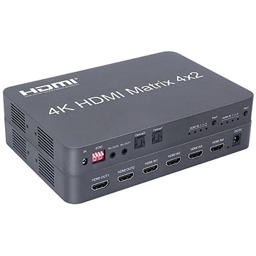 E-shop PremiumCord HDMI matrix switch 4:2 mit Audio, 4K x 2K und FULL HD 1080 p