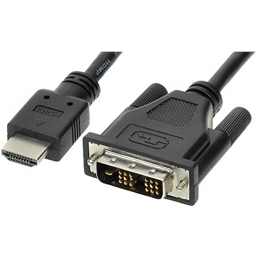 E-shop Videokabel Kabel ROLINE DVI-D <-> HDMI-Anschluss, geschirmt, 2 m, Adapterkabel