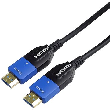 PremiumCord Ultra High Speed HDMI 2.1 optisches AOC Glasfaserkabel 8K@60Hz, vergoldete Stecker 25 m