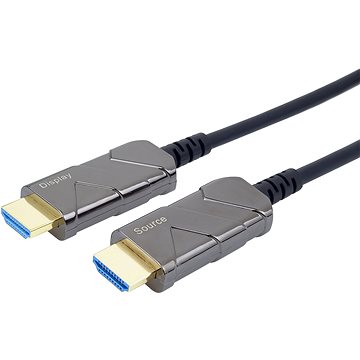 PremiumCord Ultra High Speed HDMI 2.1 optický fiber kabel 8K@60Hz, 4K@120Hz, 30m zlacené