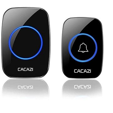 CACAZI A10 bezdrátový 1x přijímač + 1x tlačítko - černý