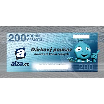 Dárkový poukaz Alza.cz na nákup zboží v hodnotě 200 Kč