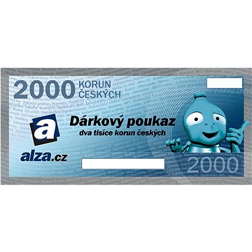 Elektronický dárkový poukaz Alza.cz na nákup zboží v hodnotě 2000 Kč