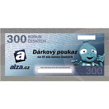 Dárkový poukaz Alza.cz na nákup zboží v hodnotě 300 Kč