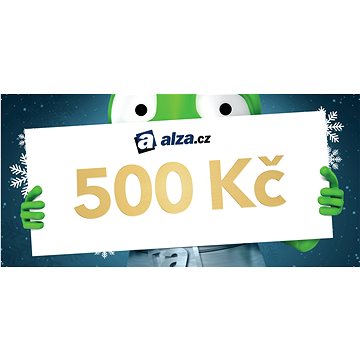 Vánoční dárkový poukaz Alza.cz na nákup zboží v hodnotě 500 Kč