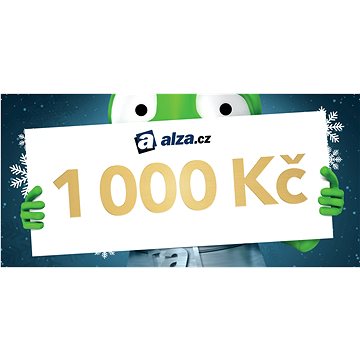 Vánoční dárkový poukaz Alza.cz na nákup zboží v hodnotě 1000 Kč