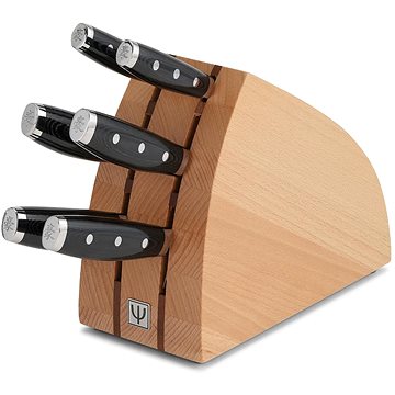 YAXELL Dřevěný stojan na 6 nožů přírodní