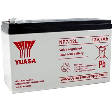 E-shop YUASA 12V 7Ah wartungsfreie Bleibatterie NP7-12L, Faston 6,3 mm